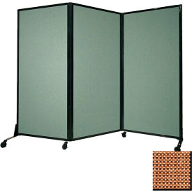 Versare Solutions, Inc. 1820153 Portable Acoustical Partition Panel, AWRD  70"x84" Fabric, With Casters, Latte image.