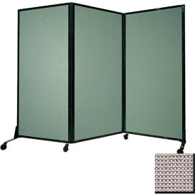 Versare Solutions, Inc. 1820159 Portable Acoustical Partition Panel, AWRD  70"x84" Fabric, With Casters, Slate image.