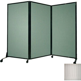 Versare Solutions, Inc. 1820221 Portable Acoustical Partition Panel, AWRD  70"x84" With Casters, Clear image.