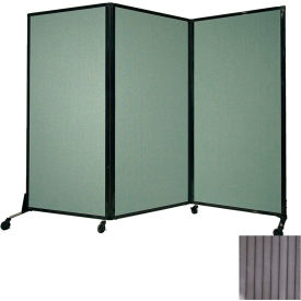 Portable Acoustical Partition Panel AWRD  80""x84"" With Casters Gray