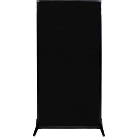 Work Station Screen, 33"W x 70"H, Black Fabric view 2