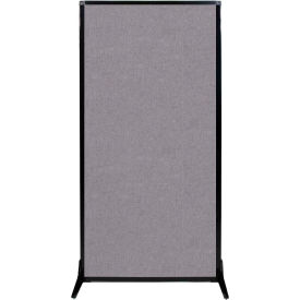 Versare Work Station Screen 33"W x 70"H Cloud Gray Fabric 