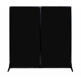 Work Station Screen, 66"W x 70"H, Black Fabric view 2