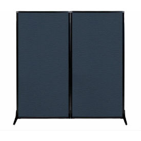 Versare Work Station Screen 66"W x 70"H Ocean Fabric 