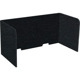 Versare SoundSorb Tri-Fold Acoustical Desktop Privacy Panel 2 x 4 Black 
