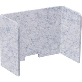 Versare SoundSorb Tri-Fold Acoustical Desktop Privacy Panel 16" x 2 Marble Gray 