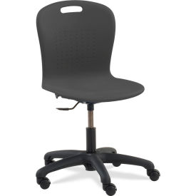 Virco Inc 4038042 Virco® SGTASK18 The Sage™ Task Chair 18", Black with Black Base image.