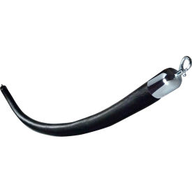 Visiontron Naugahyde 6' Black Rope Polished Chrome Snap Ends, 1-1/2 Rope Diameter Visiontron Naugahyde 6' Black Rope Polished Chrome Snap Ends, 1-1/2 Rope Diameter
