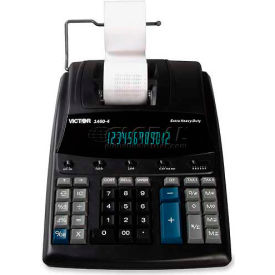 Victor® 12-Digit Printing Calculator 14604 2 Color Printing 8"" X 12-1/4"" X 3-1/4"" Black