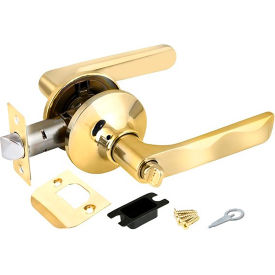 VALUSSO DESIGN LLC 36813 Valusso Design Handle w/ Basic American Privacy Lockset, Gold image.