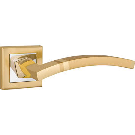 VALUSSO DESIGN LLC 38397 Valusso Design Golden Beach Handle For European Lockset, Gold image.