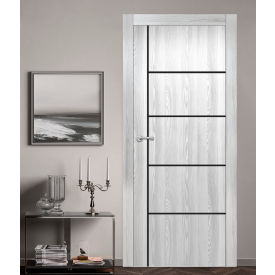 VALUSSO DESIGN LLC VD123811 Valusso Design Orlando Night Lines Slab Door, Wood, 24"W x 80"H, Ice Maple image.