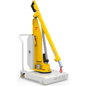 Just Lift® Steel Counter Balanced Reversed Boom Floor Cranes Lift 320 lb. Capacity Yellow 