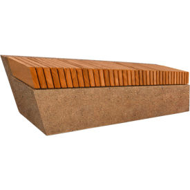 Wausau Tile® Collaboration Slant Bench 80"L x 18"W x 18"H Sand/Iroko 