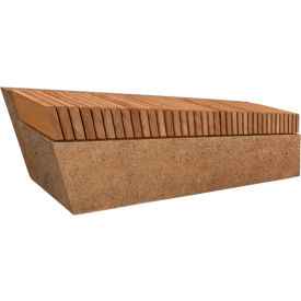 Wausau Tile® Collaboration Slant Bench 80"L x 18"W x 18"H Sand/Afromosia 