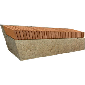 Wausau Tile® Collaboration Slant Bench 80"L x 18"W x 18"H Gray/Afromosia 