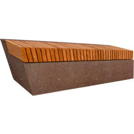 Wausau Tile® Collaboration Slant Bench 80"L x 18"W x 18"H Brown/Iroko 