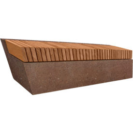 Wausau Tile® Collaboration Slant Bench 80"L x 18"W x 18"H Brown/Afromosia 