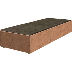 Wausau Tile® Collaboration Big Blok Bench 108"L x 40"W x 18"H Sand/Gray 