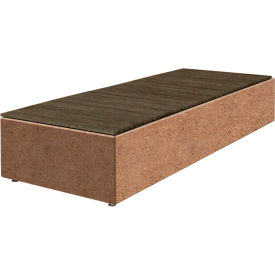 Wausau Tile® Collaboration Big Blok Bench 108"L x 40"W x 18"H Sand/Weathered Wood 
