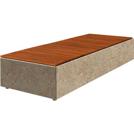 Wausau Tile® Collaboration Big Blok Bench 108"L x 40"W x 18"H Gray/Afromosia 