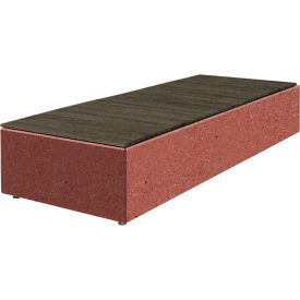 Wausau Tile® Collaboration Big Blok Bench 108"L x 40"W x 18"H Brick Red/Gray 