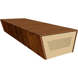 Wausau Tile® Collaboration Torvin 9 Flat Bench Iroko/Sand 