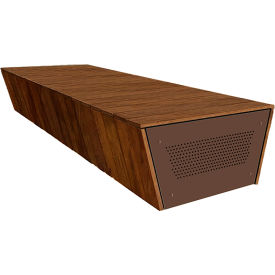Wausau Tile® Collaboration Torvin 9 Flat Bench Iroko/Brown 