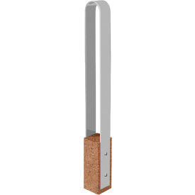 Wausau Tile® Collaboration Vault Bike Bollard Short/Rounded 2-Bike Capacity Sand/Aluminum 
