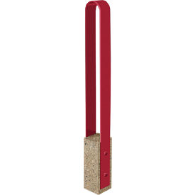 Wausau Tile® Collaboration Vault Bike Bollard Short/Rounded 2-Bike Capacity Gray Fireweed 