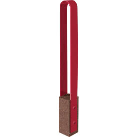 Wausau Tile® Collaboration Vault Bike Bollard Short/Rounded 2-Bike Capacity Brown/Fireweed 