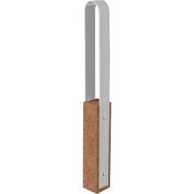 Wausau Tile® Collaboration Vault Bike Bollard Medium/Rounded 2-Bike Capacity Sand/Aluminum 