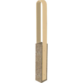 Wausau Tile® Collaboration Vault Bike Bollard Medium/Rounded 2-Bike Capacity Gray/Sand 