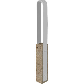 Wausau Tile® Collaboration Vault Bike Bollard Medium/Rounded 2-Bike Capacity Gray/Aluminum 