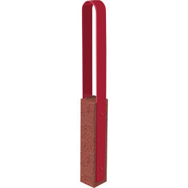 Wausau Tile® Collaboration Vault Bike Bollard Medium/Rounded 2-Bike Cap. Brick Red/Fireweed 