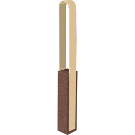 Wausau Tile® Collaboration Vault Bike Bollard Medium/Rounded 2-Bike Capacity Brown/Sand 