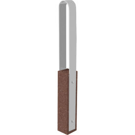 Wausau Tile® Collaboration Vault Bike Bollard Medium/Rounded 2-Bike Capacity Brown/Aluminum 