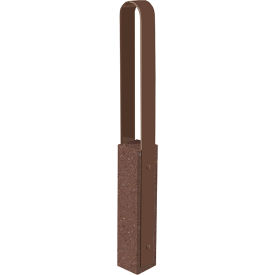 Wausau Tile® Collaboration Vault Bike Bollard Medium/Rounded 2-Bike Capacity Brown 