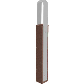 Wausau Tile® Collaboration Vault Bike Bollard Tall/Rounded 2-Bike Capacity Brown/Aluminum 