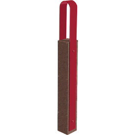 Wausau Tile® Collaboration Vault Bike Bollard Tall/Rounded 2-Bike Capacity Brown/Fireweed 