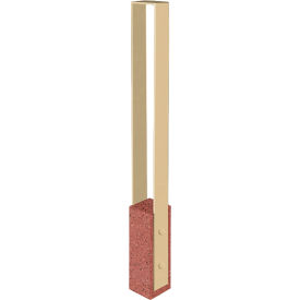 Wausau Tile® Collaboration Vault Bike Bollard Short/Square 2-Bike Capacity Brick Red/Sand 