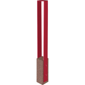 Wausau Tile® Collaboration Vault Bike Bollard Short/Square 2-Bike Capacity Brown/Fireweed 