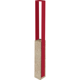 Wausau Tile® Collaboration Vault Bike Bollard Medium/Square 2-Bike Capacity Gray Fireweed 