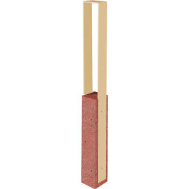 Wausau Tile® Collaboration Vault Bike Bollard Medium/Square 2-Bike Capacity Brick Red/Sand 