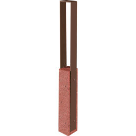 Wausau Tile® Collaboration Vault Bike Bollard Medium/Square 2-Bike Capacity Brick Red/Brown 