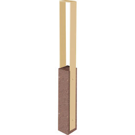 Wausau Tile® Collaboration Vault Bike Bollard Medium/Square 2-Bike Capacity Brown/Sand 