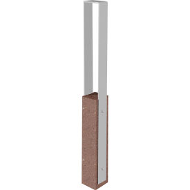 Wausau Tile® Collaboration Vault Bike Bollard Medium/Square 2-Bike Capacity Brown/Aluminum 