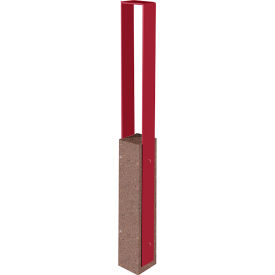 Wausau Tile® Collaboration Vault Bike Bollard Medium/Square 2-Bike Capacity Brown/Fireweed 