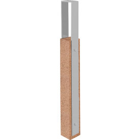 Wausau Tile® Collaboration Vault Bike Bollard Tall/Square 2-Bike Capacity Sand/Aluminum 