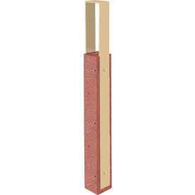 Wausau Tile® Collaboration Vault Bike Bollard Tall/Square 2-Bike Capacity Brick Red/Sand 